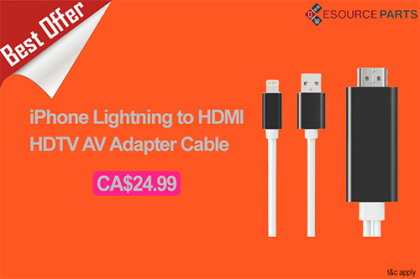 iPhone Lightning to HDMI HDTV AV Adapter Cable